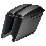 Dual Exhaust 4.5" Stretched Saddlebags for Harley Davidson (2014-2023)